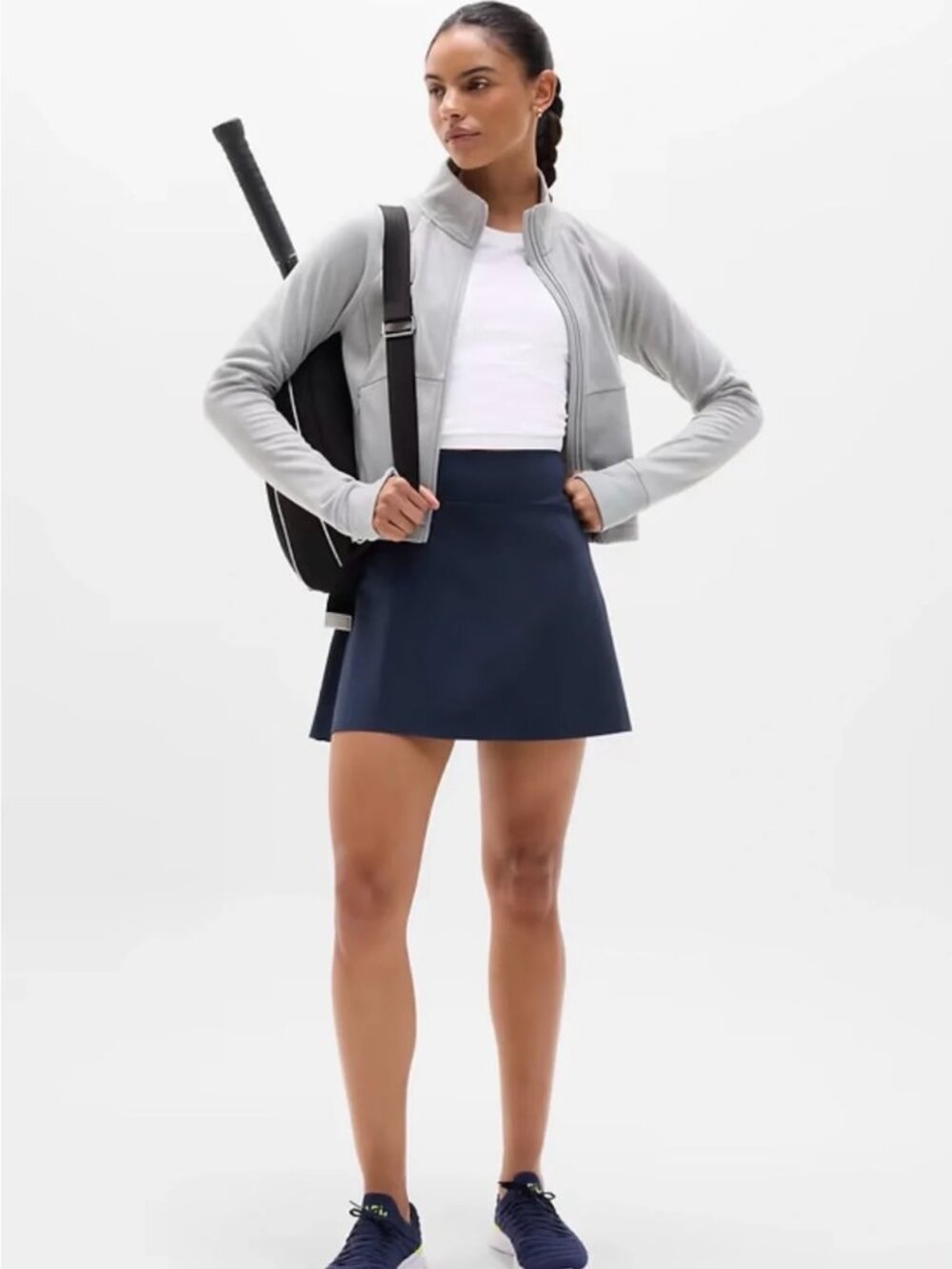 Athleta Ace Tennis Skirt Skort 15 1/2” Navy Blue Small